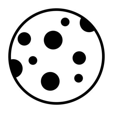 Beyaz arkaplanda Ay vektör illüstrasyonu