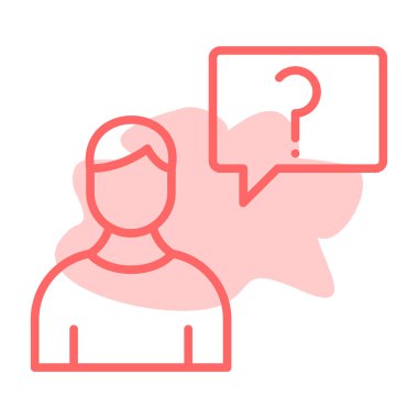 soru işareti vektör çizim tasarımı ile konuşma balonu