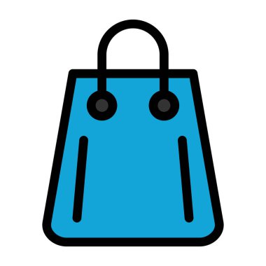 Alışveriş Torbası. Web simgesi basit illüstrasyon