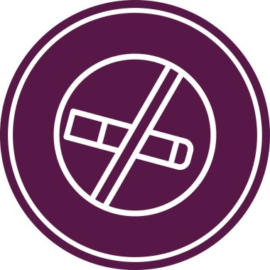 Dumanlı ikon vektör illüstrasyonu yok