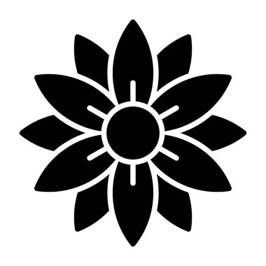 Beyaz arkaplanda çiçek vektör illüstrasyonu