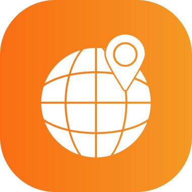 Vektör Küre Simgesi İllüstrasyonu