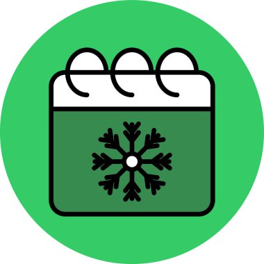 kar Tanesi simgesi vektör çizimi