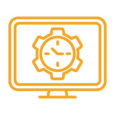 Zaman simgesi vektör illüstrasyonu