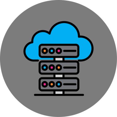 Bulut Ev Sahibi. Basit illüstrasyon