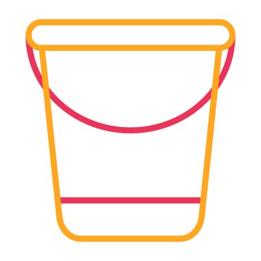 Bir kova simgesinin vektör illüstrasyonu