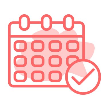 Takvim simgesi vektör illüstrasyonu