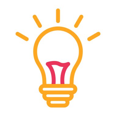 ampul vektörü ince çizgi simgesi