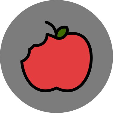 Kişisel ve ticari kullanım için elma vektörü simgesi modern basit vektör çizimi