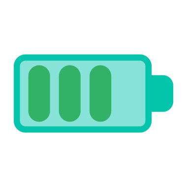 Düz pil simgesi, vektör, illüstrasyon