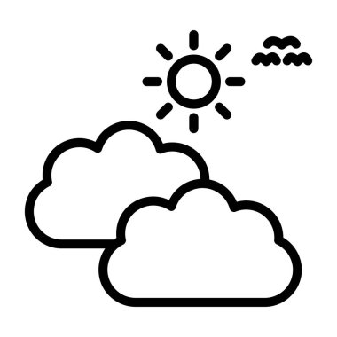 Hava durumu simgesi, vektör illüstrasyonu