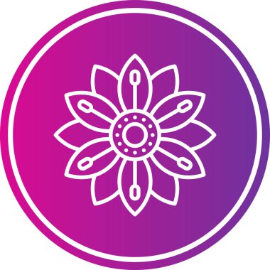 Güzel çiçeğin vektör çizimi