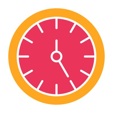 vektör Saat düz simgesi