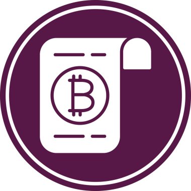 Bitcoin web simgesi, vektör illüstrasyonu