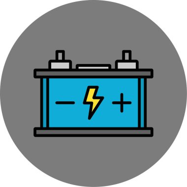 Pil. Web simgesi basit illüstrasyon