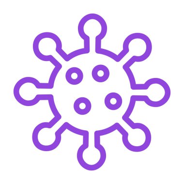 Virüs ikon vektörü. düz stil illüstrasyon sembolü. Virüs ve virüs sembolü, beyaz arkaplan.