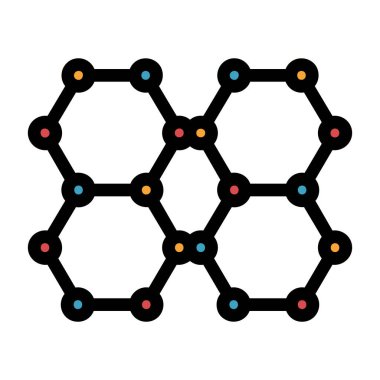 Molekül simgesi vektör çizim logosu