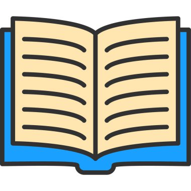 Kitap. Web simgesi basit illüstrasyon