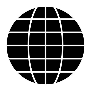 dünya küresi simgesi, vektör illüstrasyonu