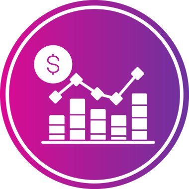 İş ve finans simgesinin vektör illüstrasyonu