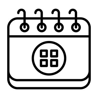 Takvim. Web simgesi basit illüstrasyon