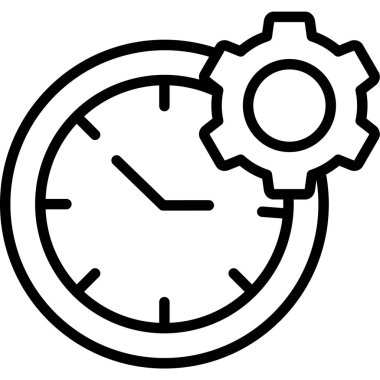 Zaman simgesi vektör illüstrasyonu