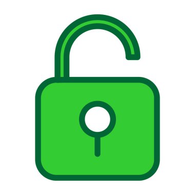 asma kilit ikon vektör çizimi