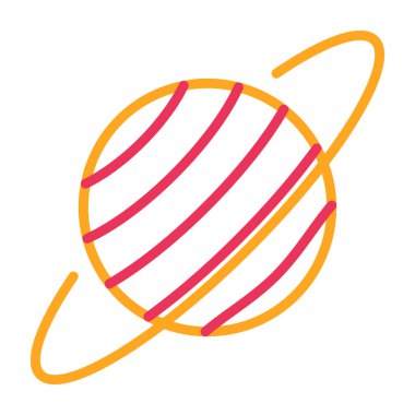 Gezegen. Web simgesi basit illüstrasyon