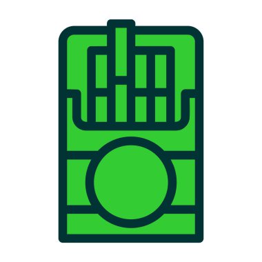 Benzin istasyonu ikon vektörü. İnce çizgi işareti. izole edilmiş sınır sembolü çizimi