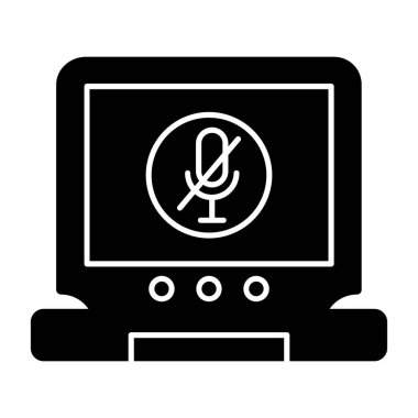 mikrofon simgesi vektör illüstrasyonu