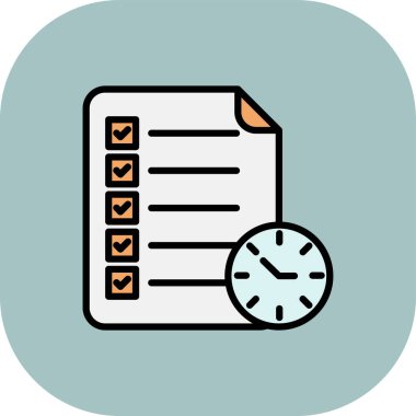 zaman vektör renk simgesi