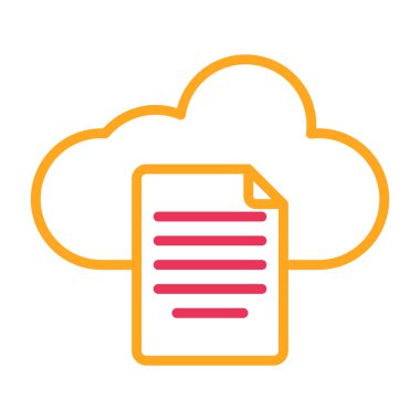 Belge simgesi ile bulut hesaplaması