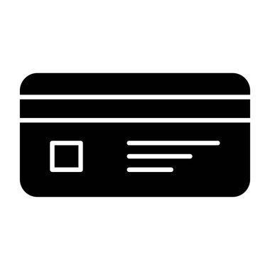 kredi vektörü glyph düz simgesi