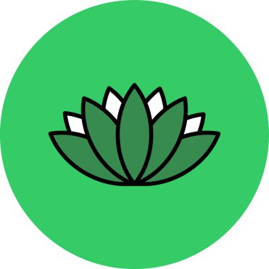 Lotus. Web simgesi basit tasarım