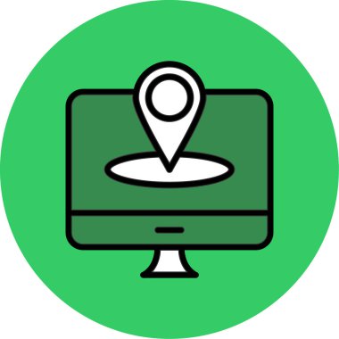 harita simgesi vektör illüstrasyonu