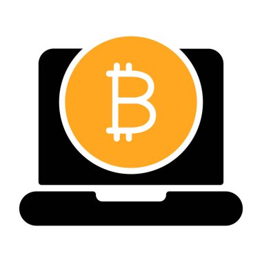 bitcoin. Web simgesi basit illüstrasyon