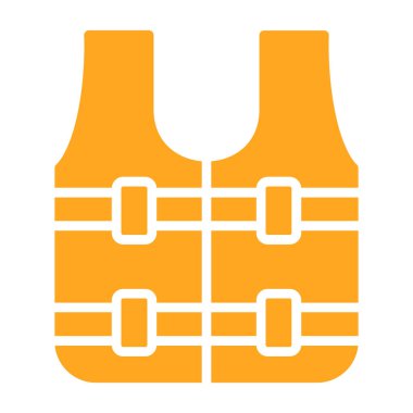 Güvenli yelek vektör simgesi modern basit vektör illüstrasyonu