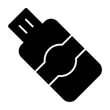 USB simge. Usb vektör simgesi web için basit örnek