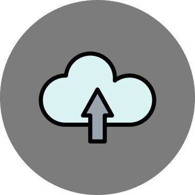 bulut simgesi, vektör illüstrasyonu