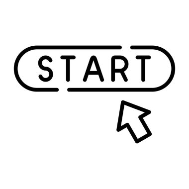 vektör ince çizgi simgesini başlat