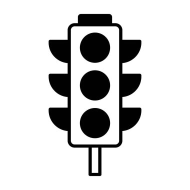 Trafik ışığı simgesi vektör illüstrasyonu