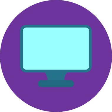 Monitör. Web simgesi vektör illüstrasyonu