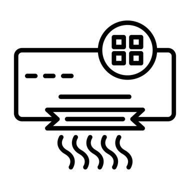 beyaz arkaplanda izole edilmiş ana hat biçiminde atm simgesi. atm sembolü