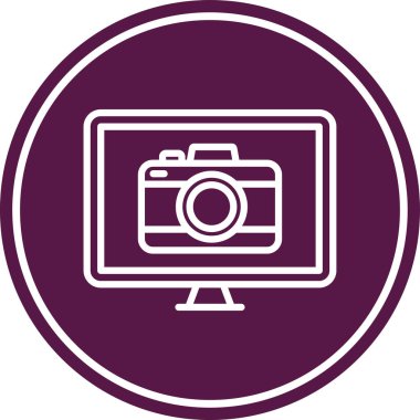 kamera simgesi vektör illüstrasyonu