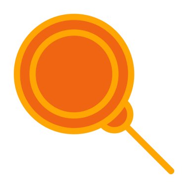 izole edilmiş turuncu renkli şeker ikonu. vektör çizimi tasarımı