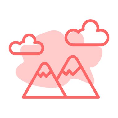 dağ simgesinin vektör illüstrasyonu