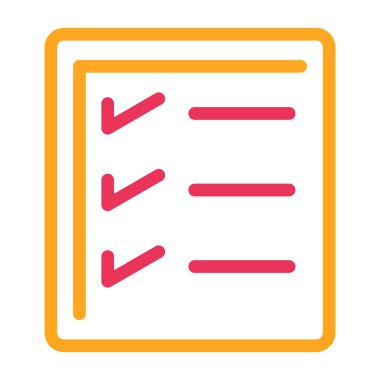 Kontrol listesi. Web simgesi basit illüstrasyon