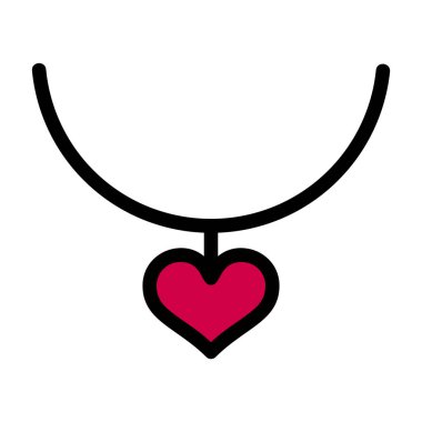 kalp aşk simge vektör illüstrasyon izole