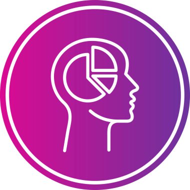 Beyin ve simgenin vektör illüstrasyonu