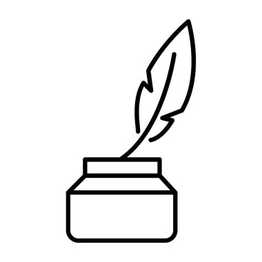 satır simgesi vektörü, mürekkep kalemi